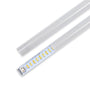 Frosted lens covers for 2x2 Color & Wattage Selectable Retrofit Kit with LED strip partially covered for diffuse lighting.