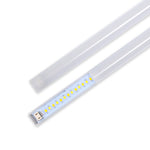 Frosted lens covers for 2x4 color and wattage selectable retrofit kits with LED strip partially visible