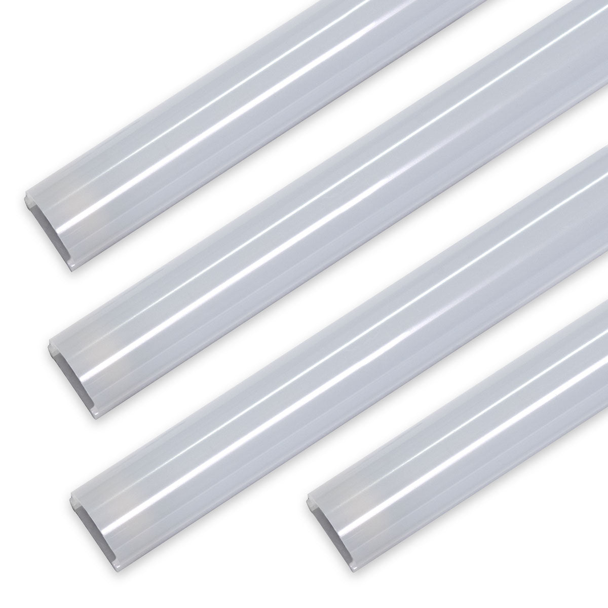 Set of four frosted lens covers for 4x4 Color and Wattage Selectable Retrofit Kits providing smooth diffuse lighting.