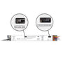 LED Magnetic Retrofit Kit driver for 2x2 Parabolic Troffer showing selectable wattage and color temperature settings