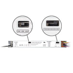 LED High Lumen Magnetic Retrofit Kit driver showing power and color temperature switch options for 2x4 troffer.