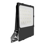 LUX LED Flood Light with black frame and multiple LED diodes suitable for high-efficiency commercial lighting applications