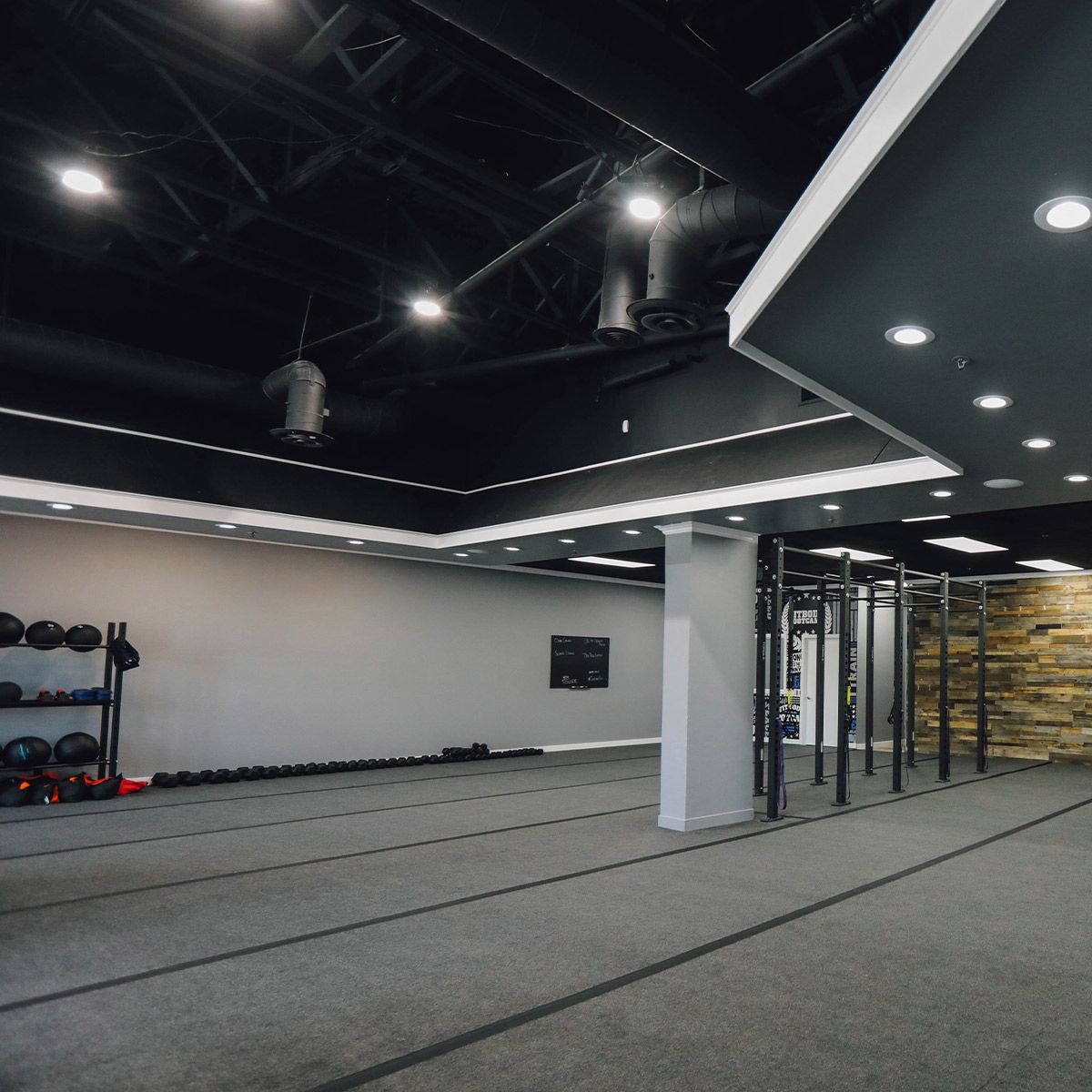 rebatable LED high bay retrofits, downlights, and troffers in fitness center
