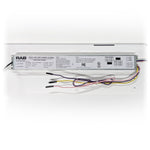 RAB RTLED LED power supply for 2x2 LED Troffer Retrofit with multiple wire connections visible on white background