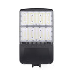 LED Shoebox Area Light - 3 CCT with dual LED panels and dark bronze finish for outdoor lighting applications