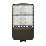 LED Shoebox Area Light - 3 CCT - 310/280/260/240W with dual LED panels and dark bronze finish