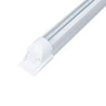 5ft Cooler Freezer LED Tube 25W with clear cover and white mounting bracket for efficient refrigerated display lighting