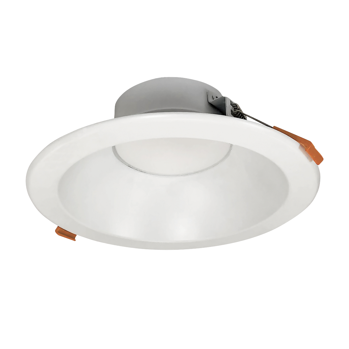 6" LED Downlight 5-CCT 15W Nora Theia with white trim and integrated pre-wired junction box for easy installation