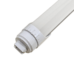 Close-up of an 8ft LED Tube 40W 7,200 lm with ballast bypass and R17D endcap for efficient lighting upgrades.