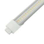 Close-up view of 8ft LED Tube 3 CCT Selectable 40W Type B showcasing LED chip details and white end cap design
