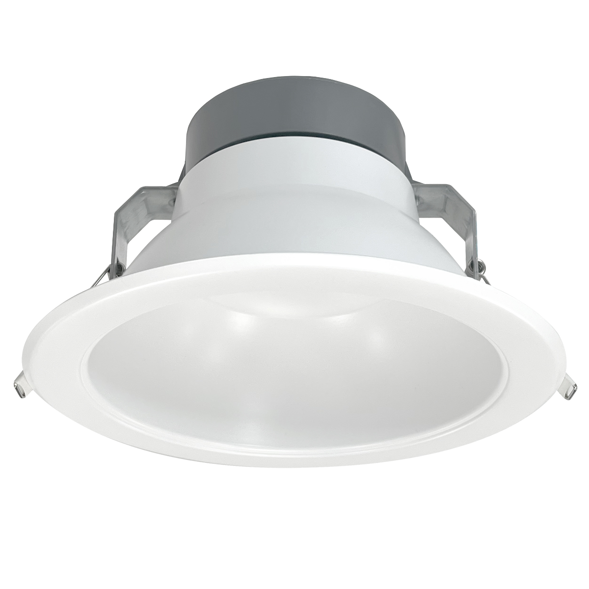 8" Architectural LED Downlight with aluminum reflector and light-diffusing lens for high-quality recessed lighting