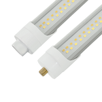 Close-up of the 8ft LED Tube 3 CCT Selectable 40W Type B showing LED chips and dual end connectors.