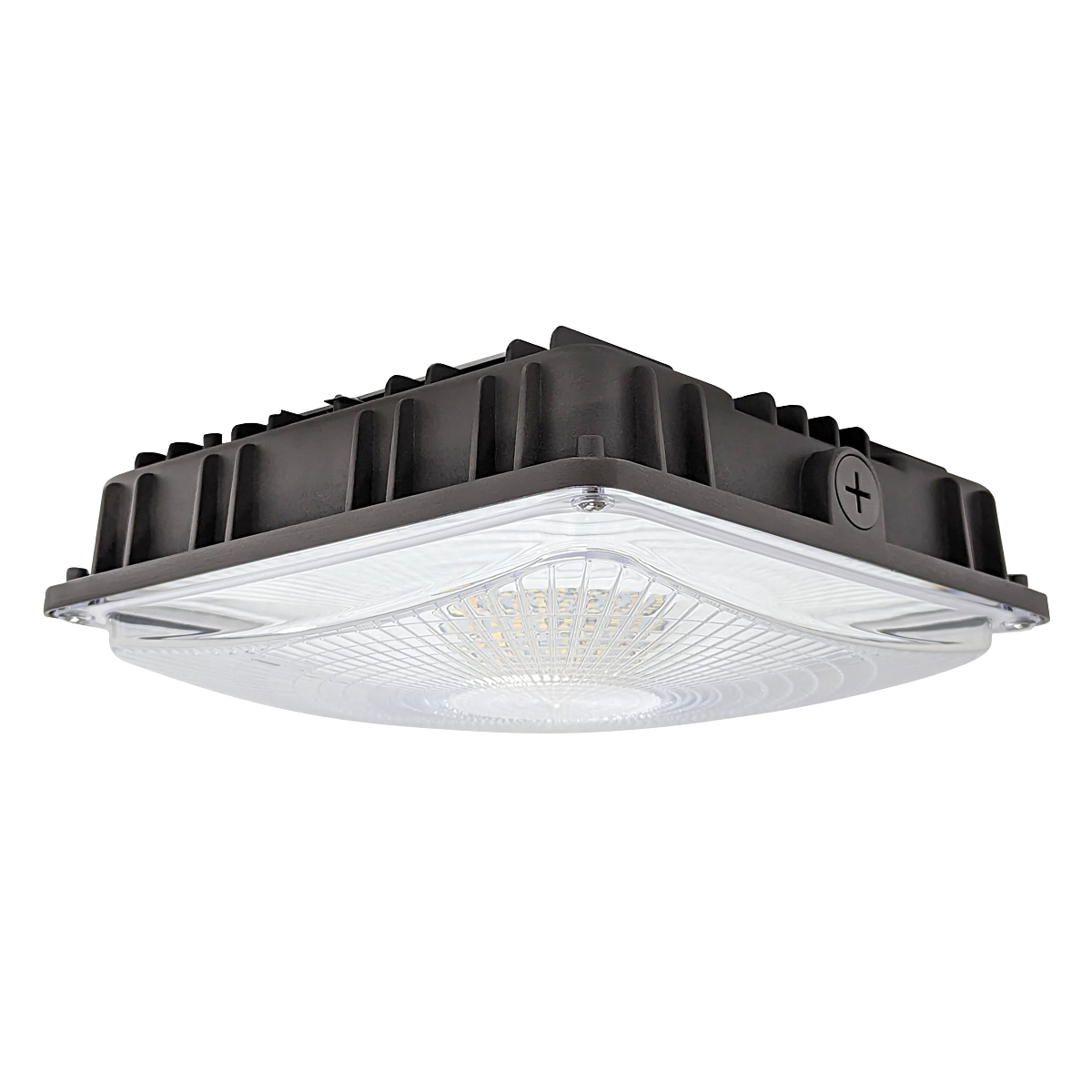 LED Canopy Light 2 CCT 63/45/30W with durable housing and wide beam angle for parking garages and gas stations