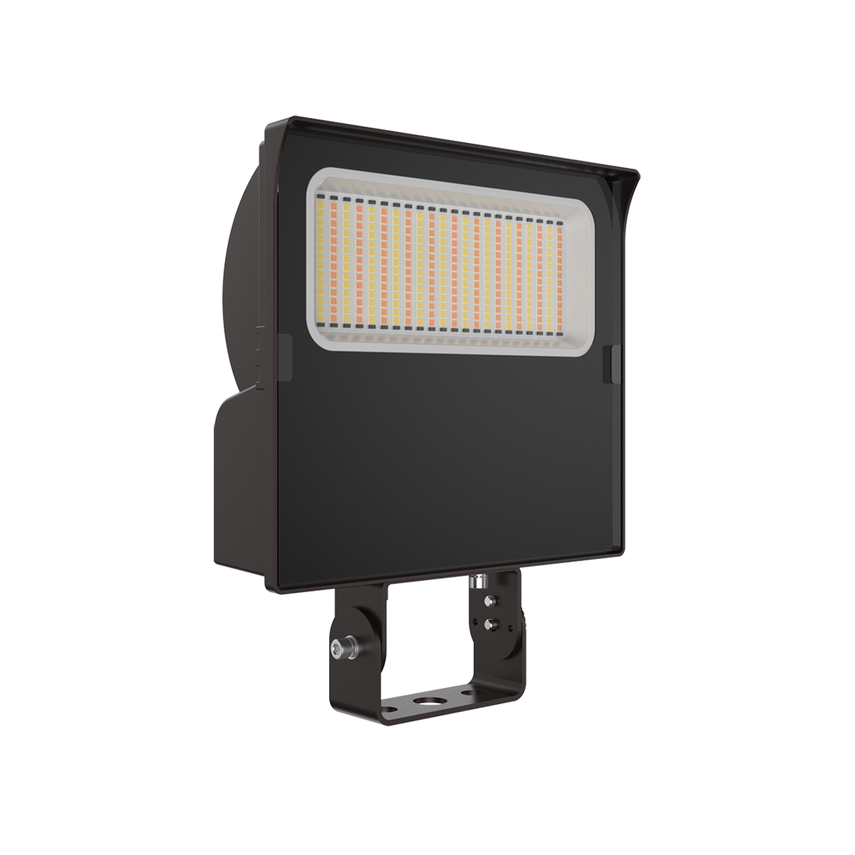 LED Flood Light w Photocell 3 CCT 60 50 40W black outdoor security light with adjustable mounting bracket