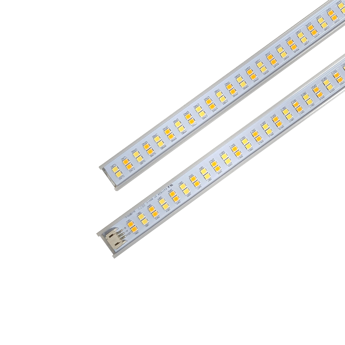 LED Magnetic Retrofit Kit for 2x2 Troffer light strips showing 5-CCT selectable color temperatures and multiple wattage options