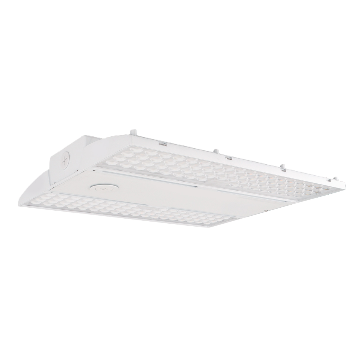 White ceiling light fixture on a white background