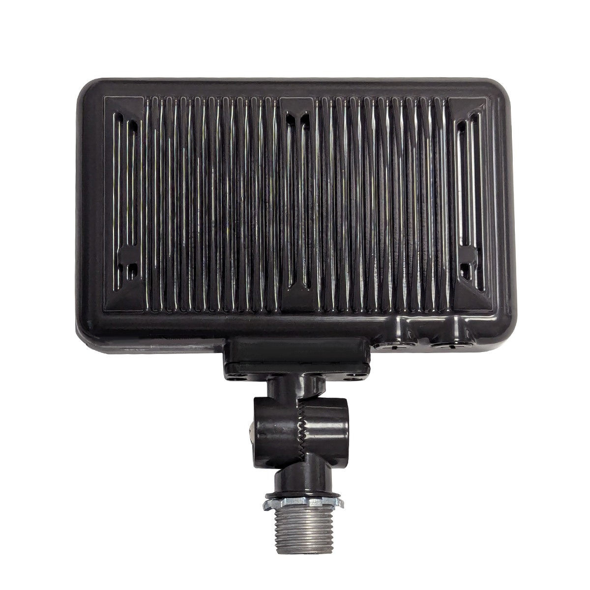 LED Flood Light RGBW 60W RAB X34 with adjustable bracket and durable black housing for versatile outdoor lighting